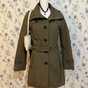 Olive Green Women's Trench Coat